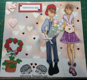 Julie Nutting Doll layout Valentines Day